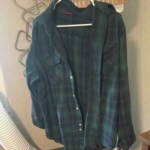 Men's Green Plaid Shirt